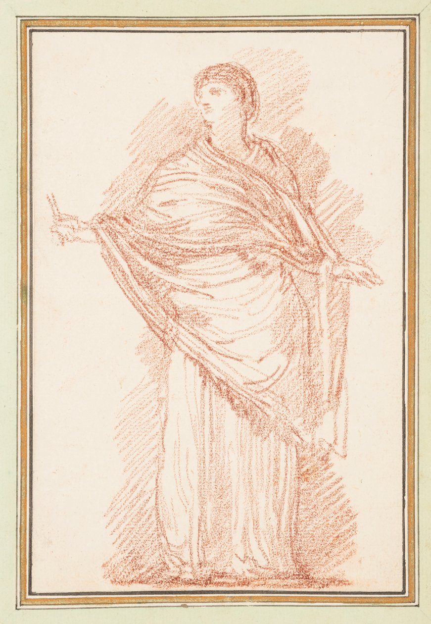 Stehende Figur mit Schal von Jean Robert Ango