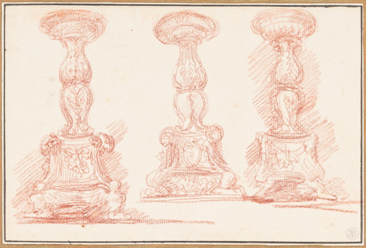 Studie von Kandelabern von Jean Robert Ango