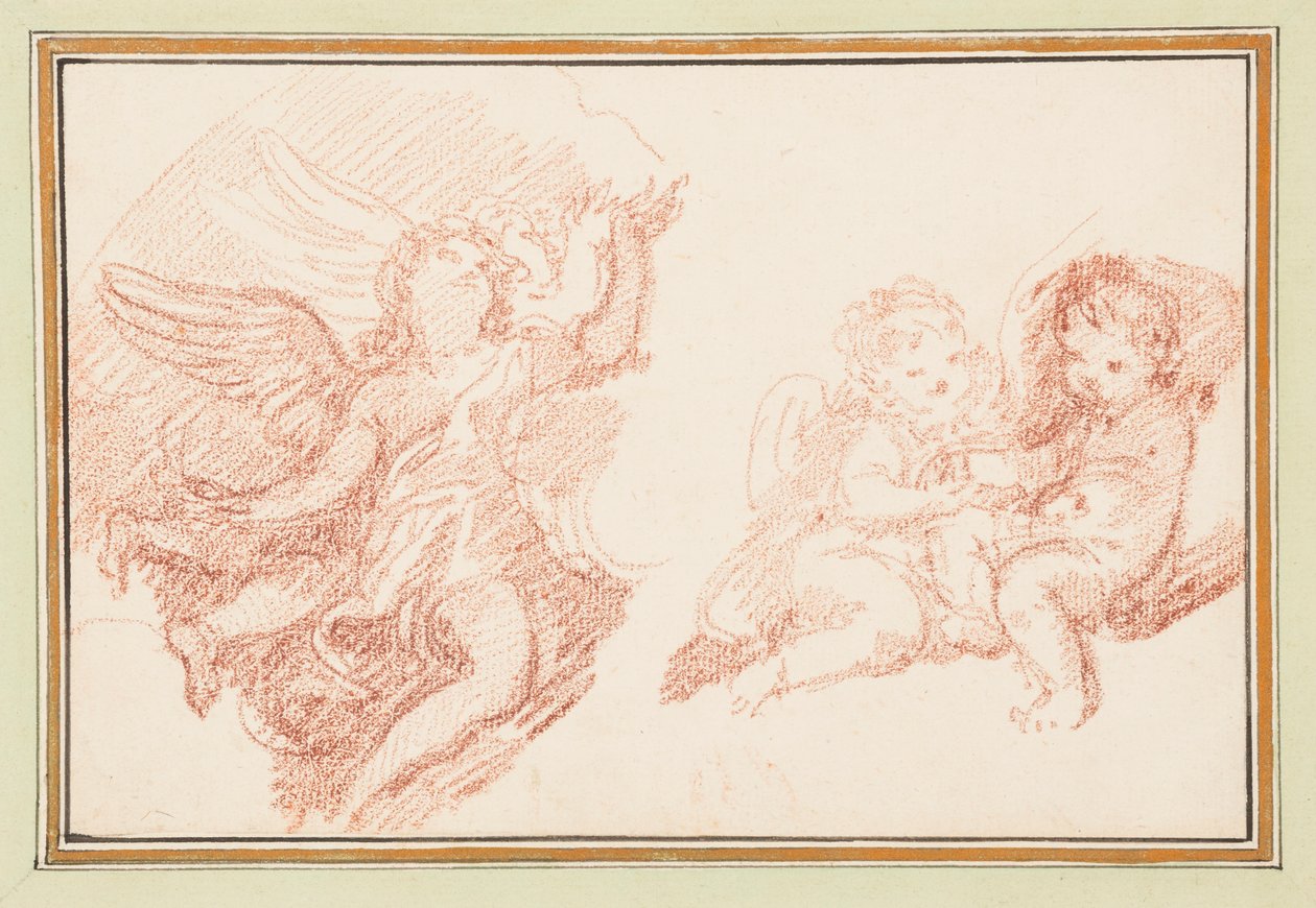 Drei Putti von Jean Robert Ango