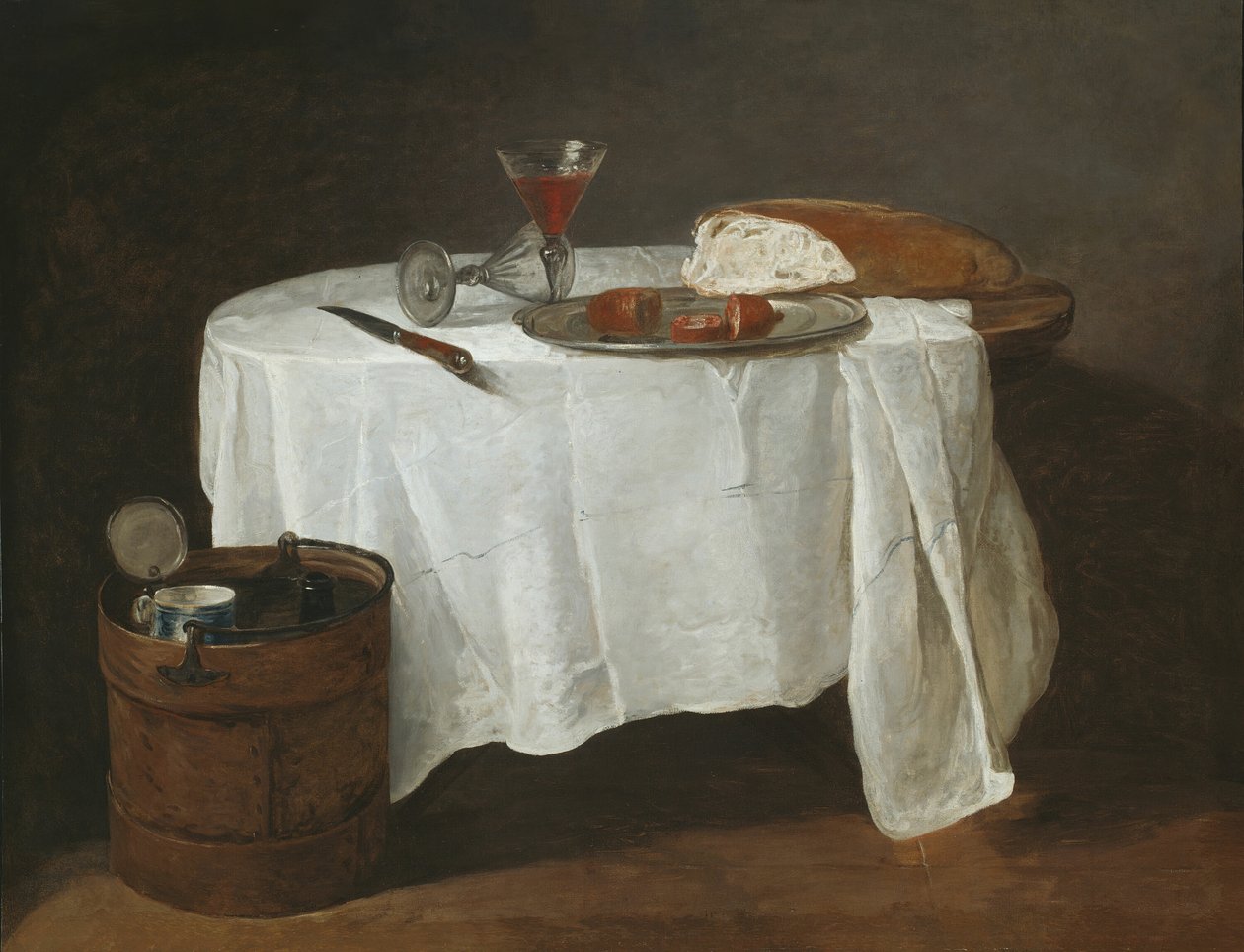 Das weiße Tischtuch, 1731-32 von Jean Baptiste Simeon Chardin