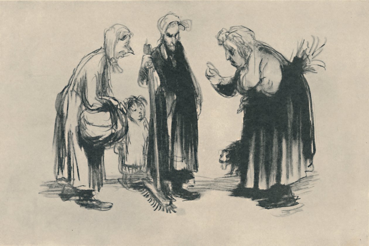 Le Roman Chez La Portière, 1919 von Jean Veber