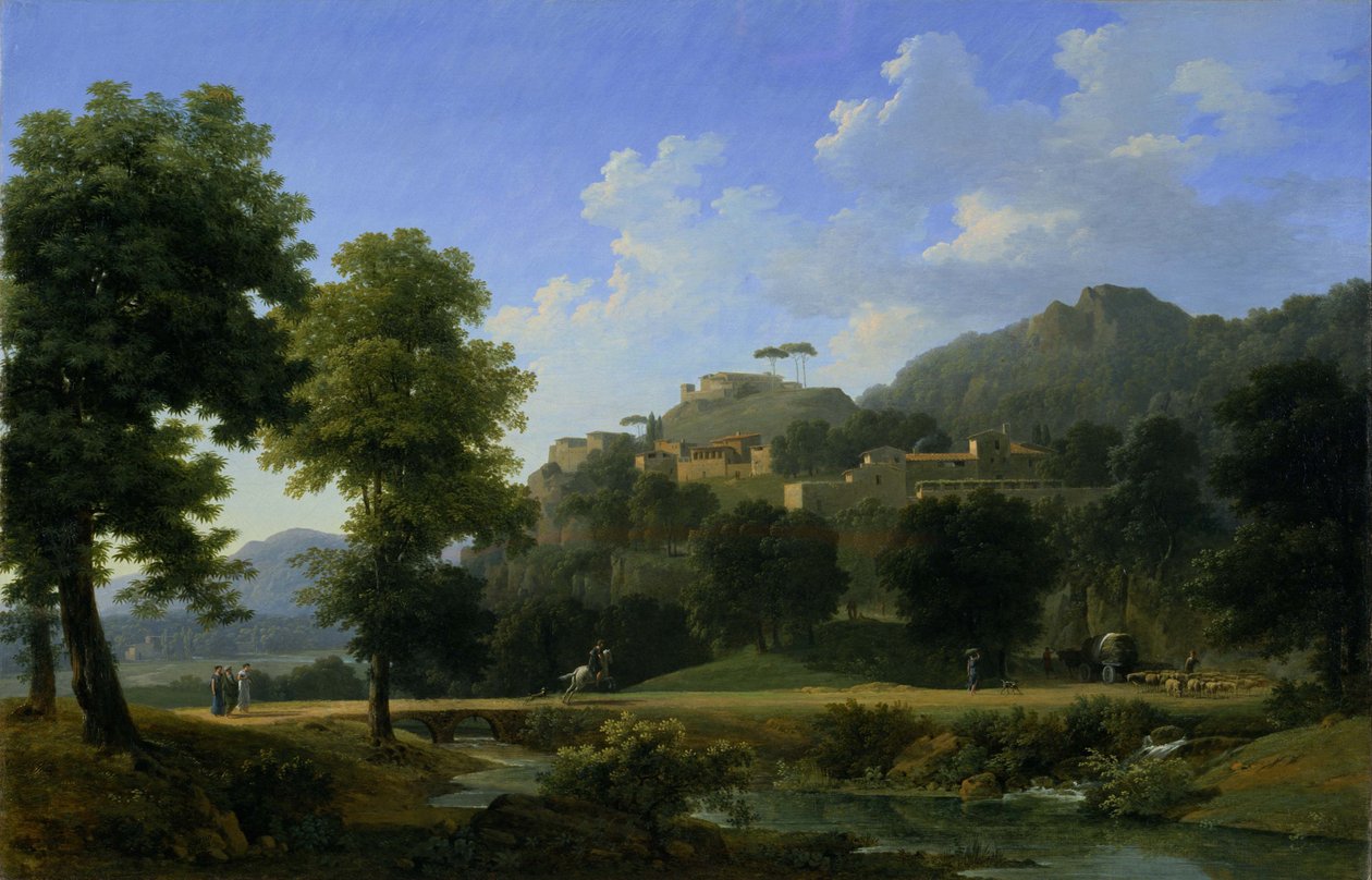 Italienische Landschaft von Jean Victor Bertin