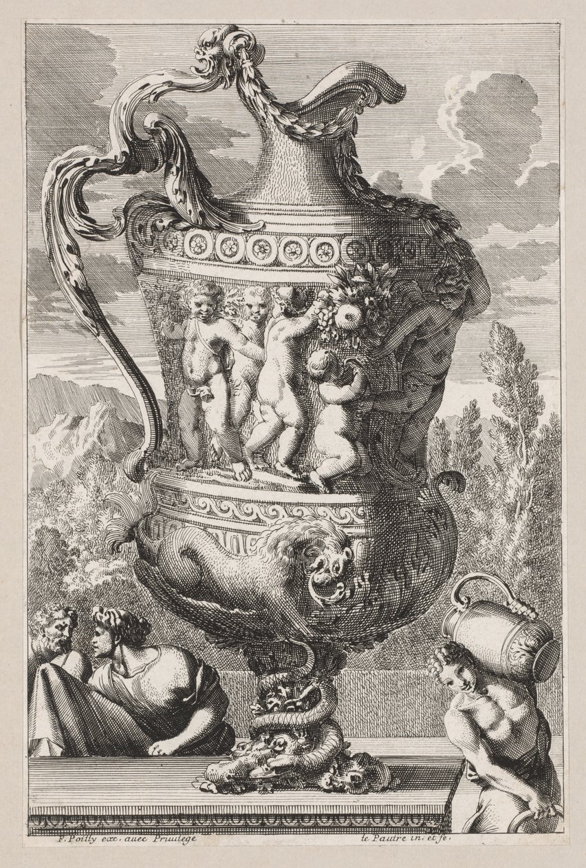 Dekorative Urne von Jean le Pautre