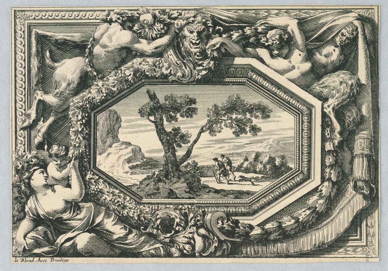 Tafel aus "Ornements de Paneaux" von Jean le Pautre