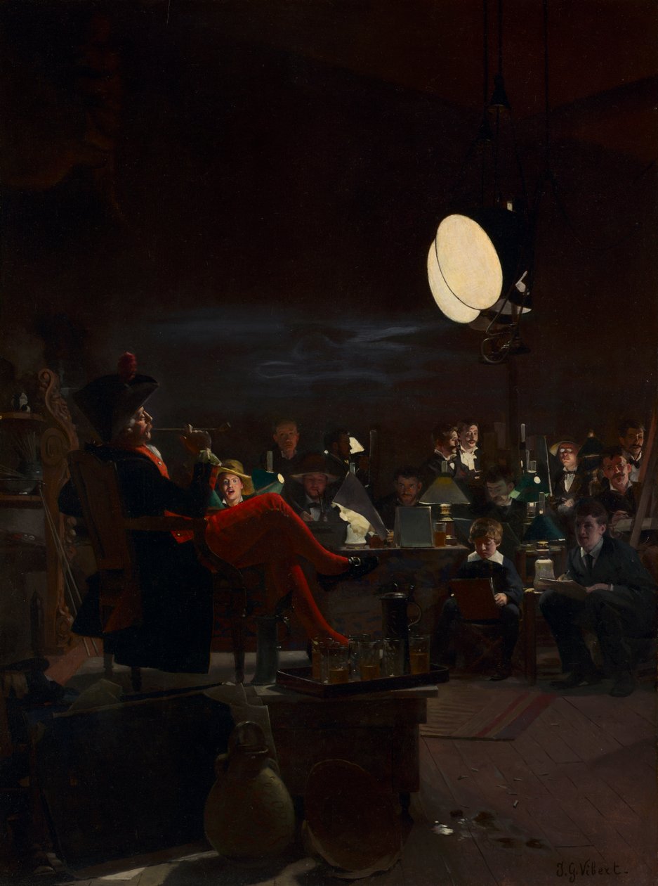 Eine Nachtklasse von Jehan Georges Vibert