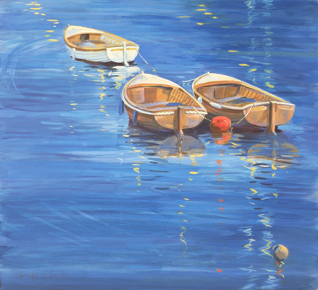 Festgemachte Jollen, 1998 von Jennifer Wright