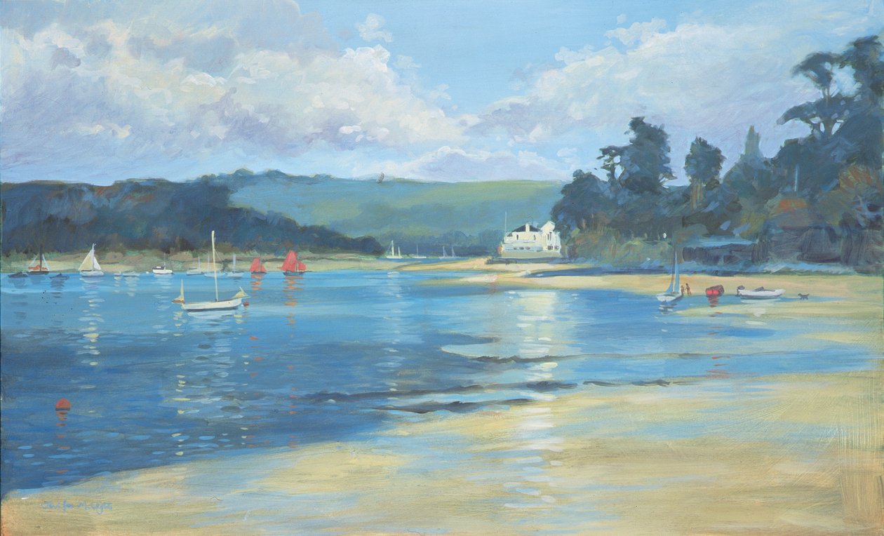 Salcombe - Spätnachmittagslicht, 2008 von Jennifer Wright