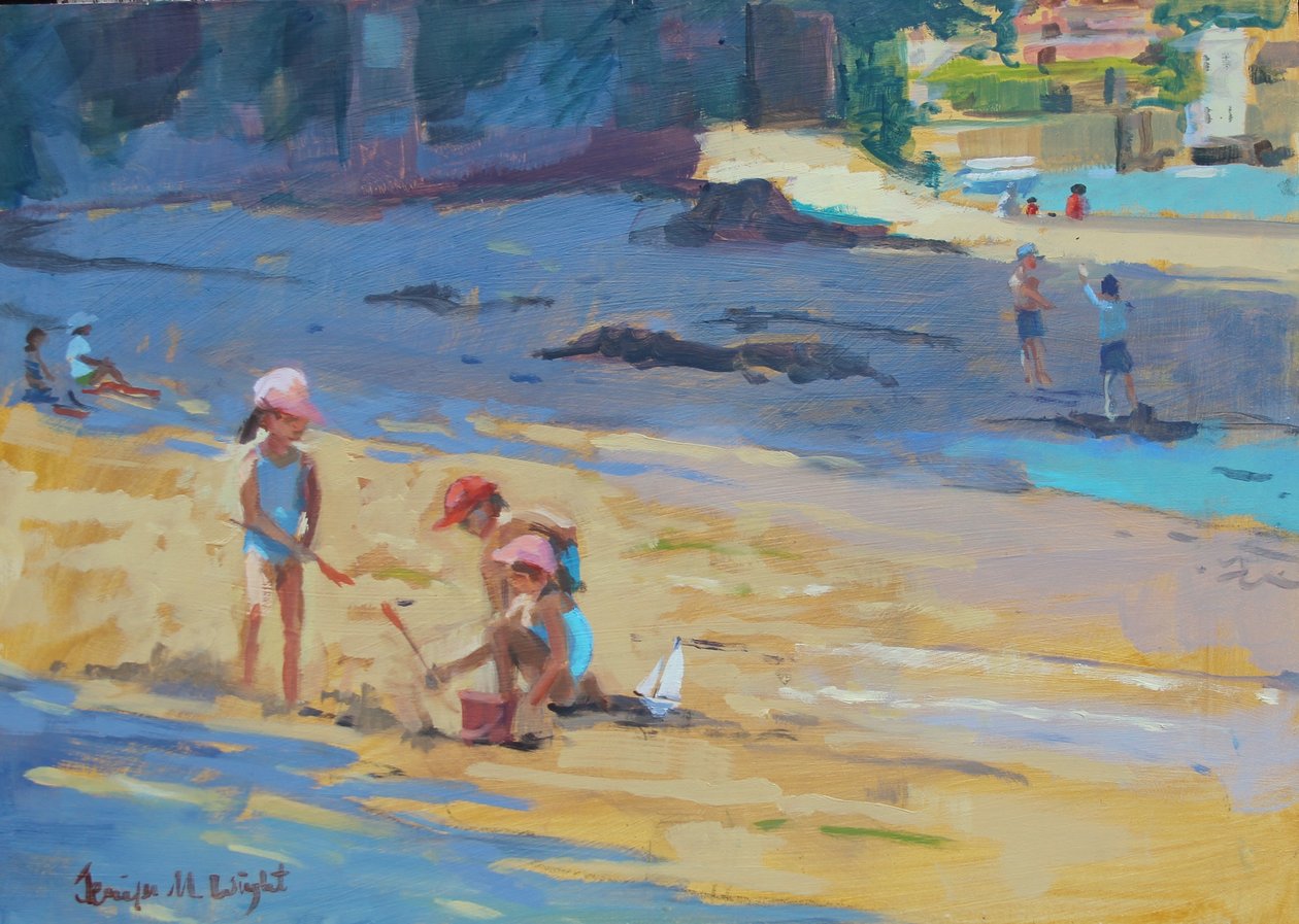 Salcombe Beach, Kinder von Jennifer Wright