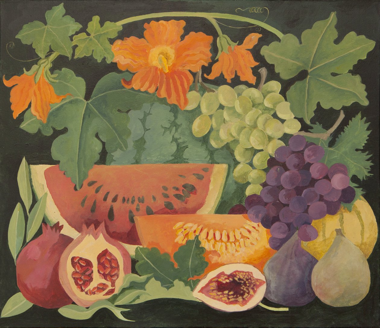 Gemischte Früchte und Melonenblumen von Jennifer Abbott