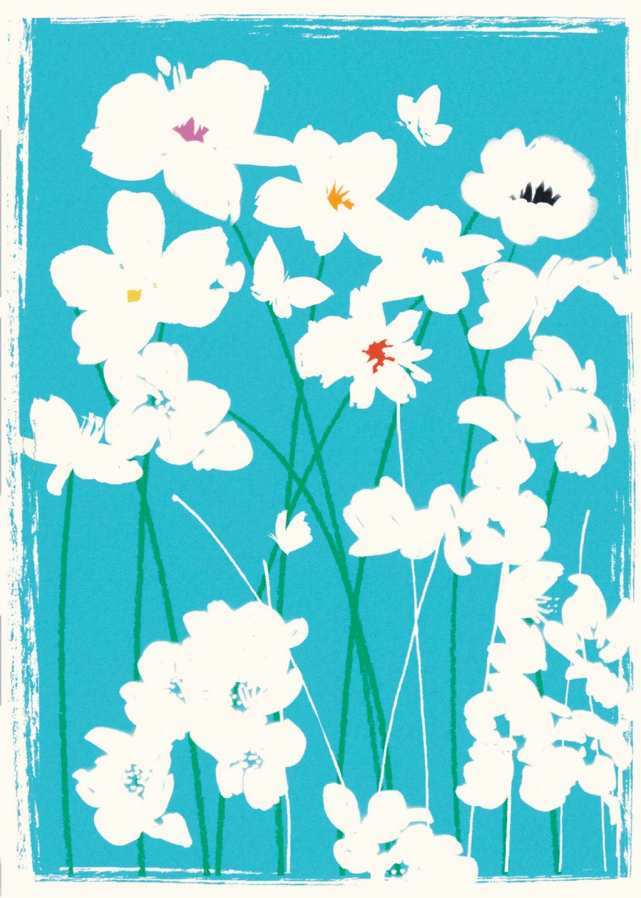 Türkise Blumen von Jenny Frean