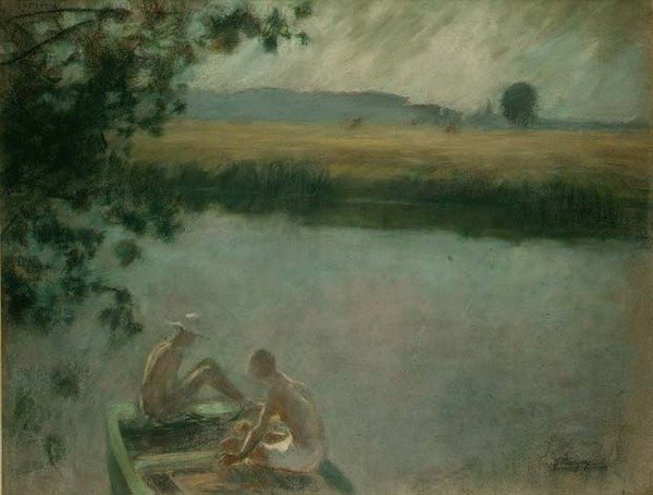Baden im Mondschein von Jenny Montigny