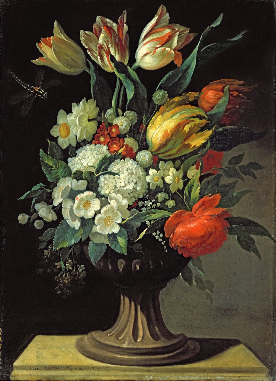 Stillleben mit Blumen, 1764 von Jens Juel