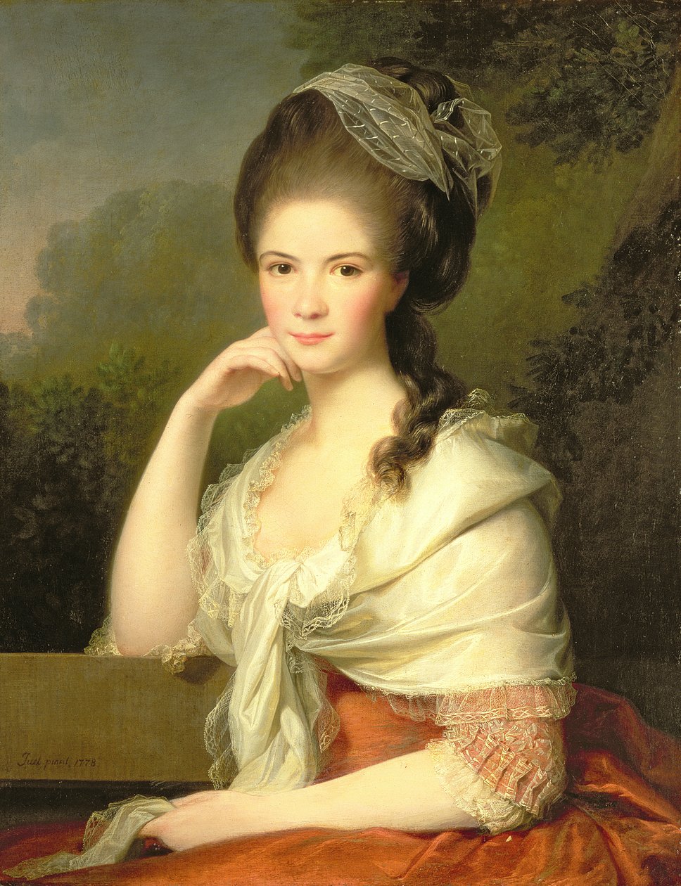 Porträt einer Frau von Jens Juel