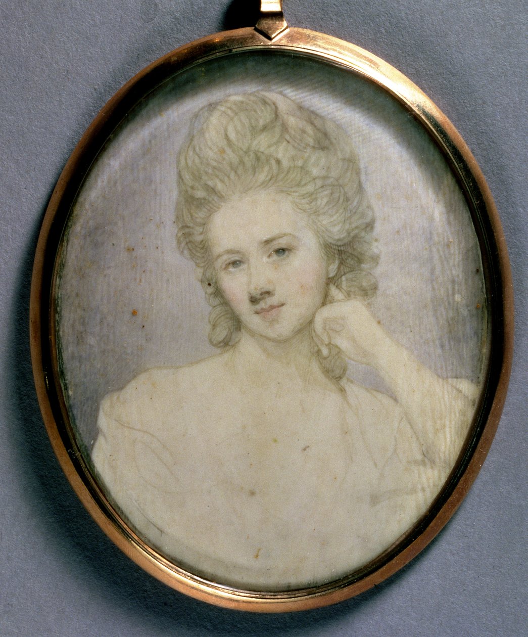 Porträtminiatur von Georgiana, Herzogin von Devonshire, um 1775 von Jeremiah Meyer