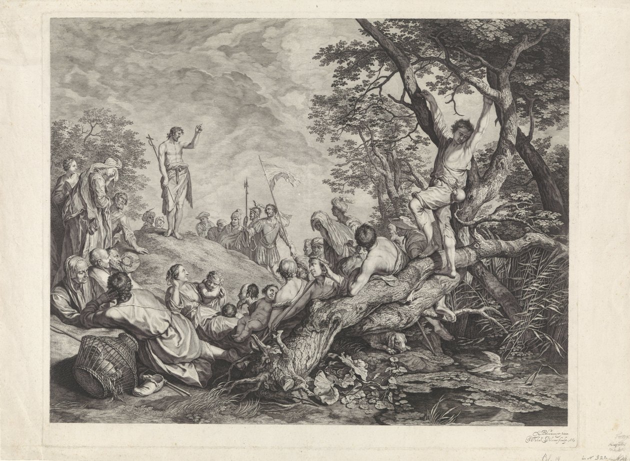 Johannes der Täufer predigt in der Wildnis von Jeremias Falck