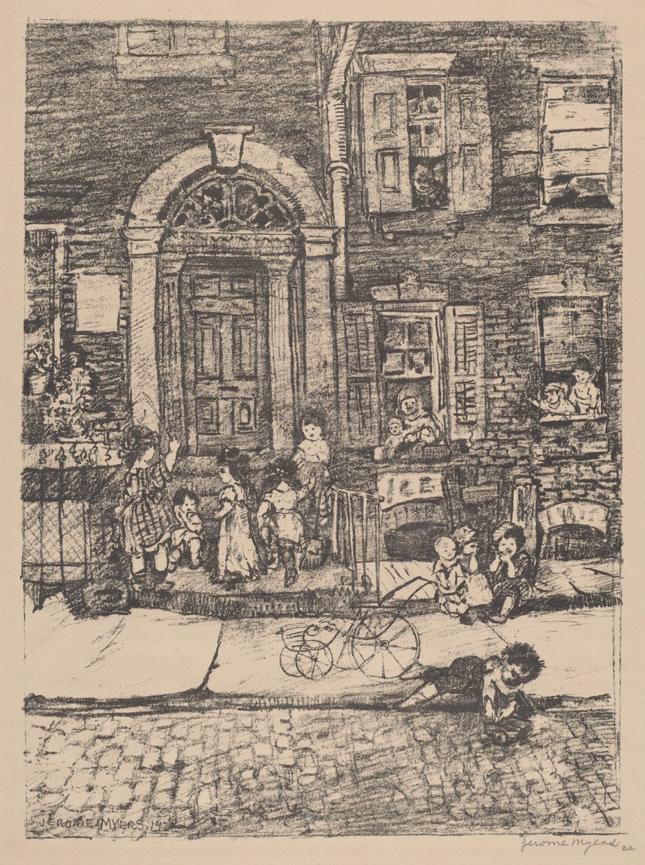 Straßenszene (New York) von Jerome Myers