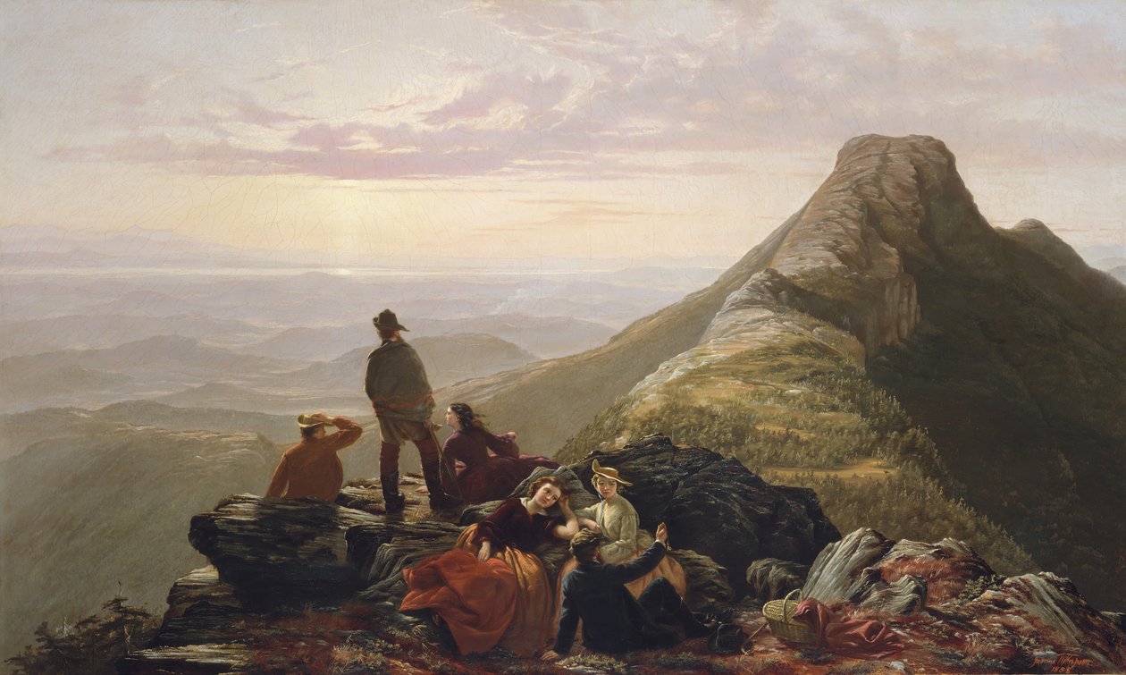 Die verspätete Party auf dem Mansfield Mountain, 1858 von Jerome Thompson