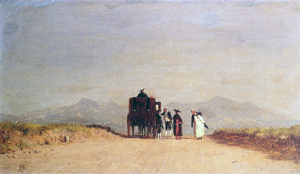 Reisende Rast in der römischen Campagna, ca. 1868 von Jervis McEntee
