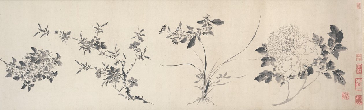 Blumen der vier Jahreszeiten, Ming-Dynastie von Jiayan Chen