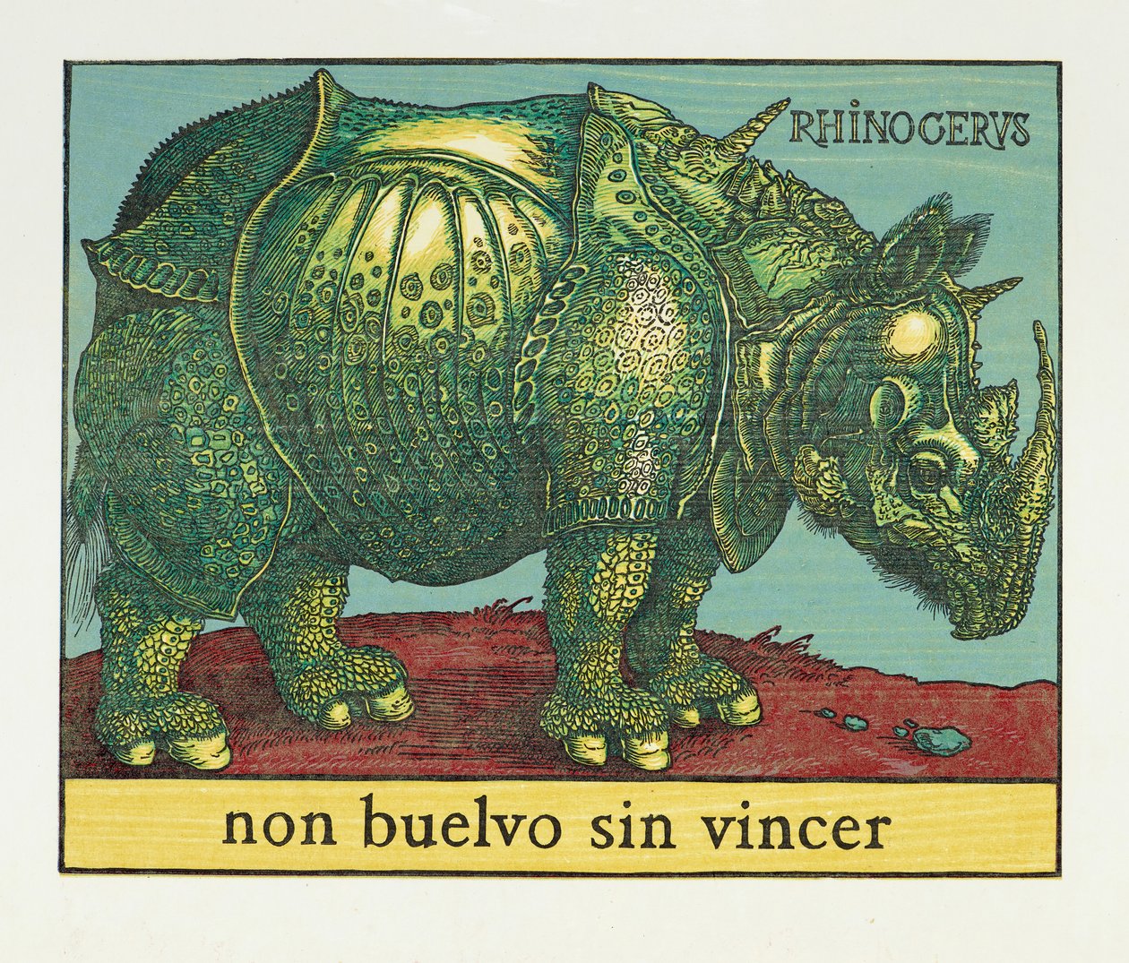 Grünes Nashorn von Jim Monson