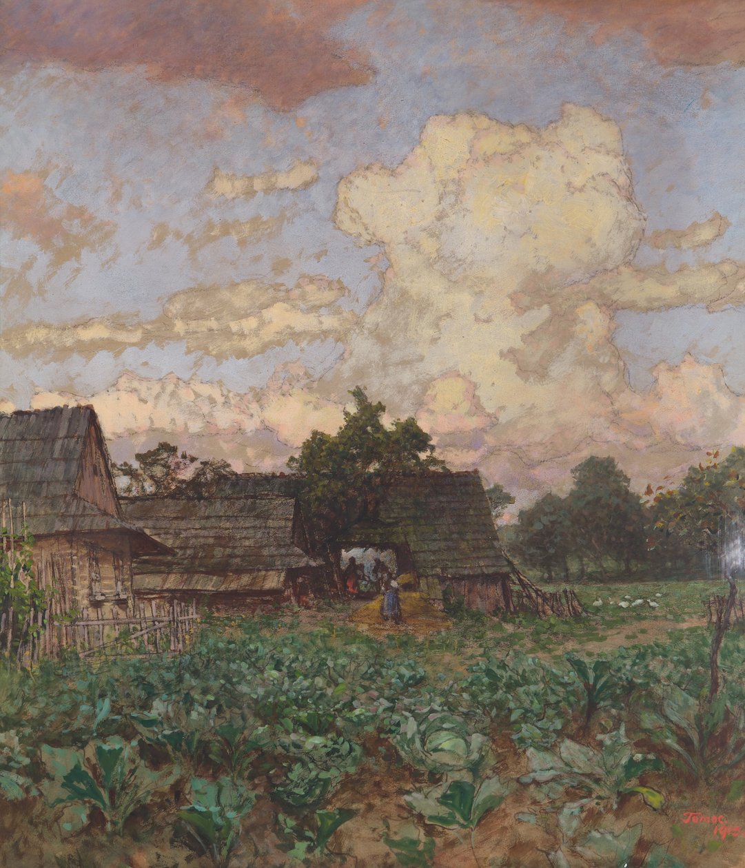 Bauernhof in Schlesien von Jindřich Tomec