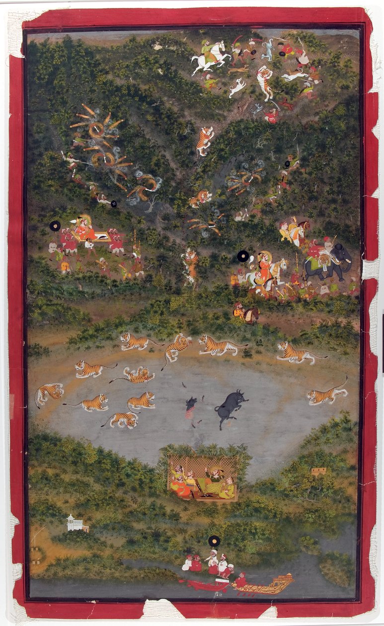Maharana Jagat Singh II jagt Tiger, 1749 von Jiva