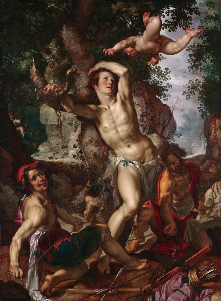Das Martyrium des Heiligen Sebastian von Joachim Wtewael or Utewael