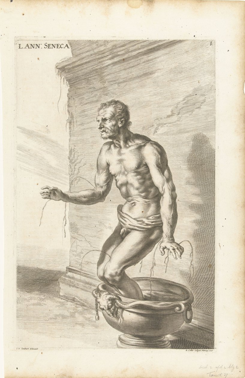 Seneca, graviert von Richard Collin von Joachim von (after) Sandrart