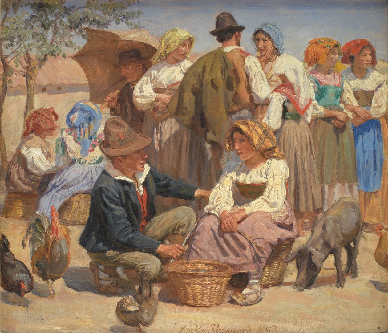 Markt in Sora von Joakim Frederik Skovgaard