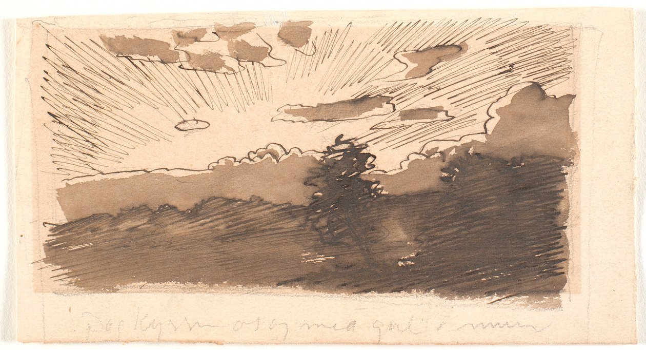 Entwurf für eine Abendlandschaft von Joakim Frederik Skovgaard