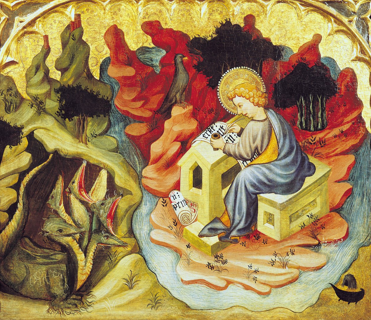 St. Johannes auf Patmos von Joan or Juan Mates