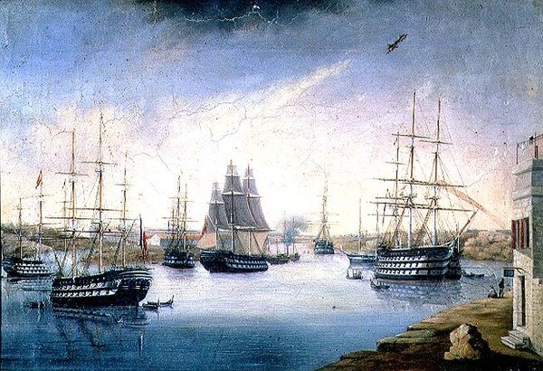 Puerto de Mahon mit Schiffen von Joan Font
