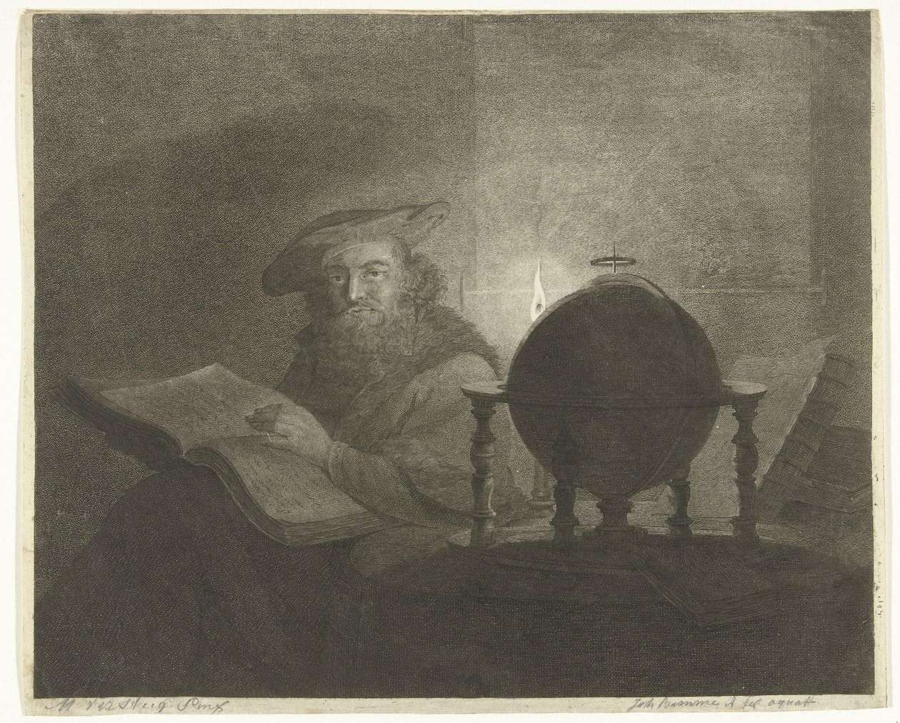 Ein Gelehrter bei Kerzenlicht von Joannes Bemme