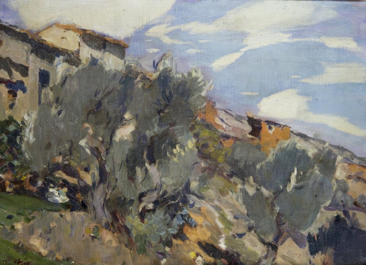 Dorf, Orangenhain von Joaquim Mir i Trinxet