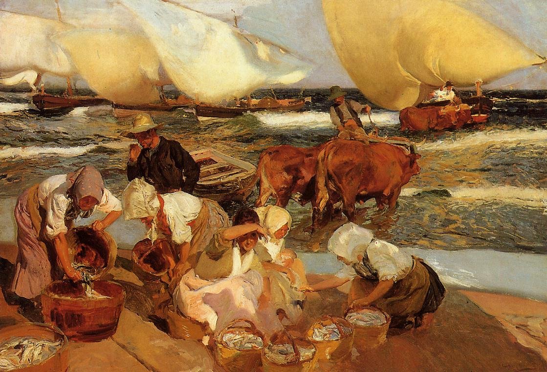 Strand von Valencia oder Nachmittagssonne von Joaquín Sorolla