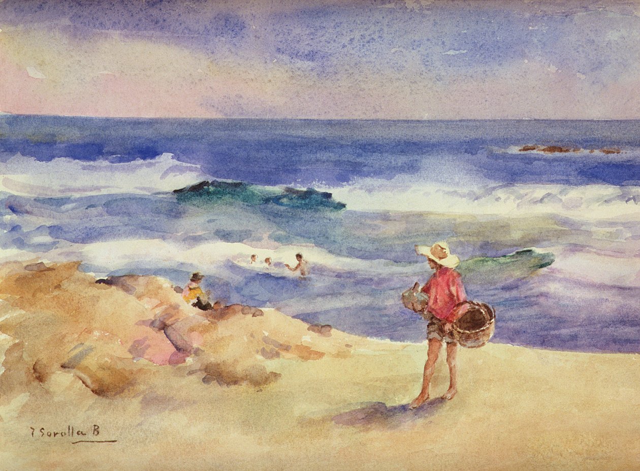 Junge auf dem Sand von Joaquín Sorolla