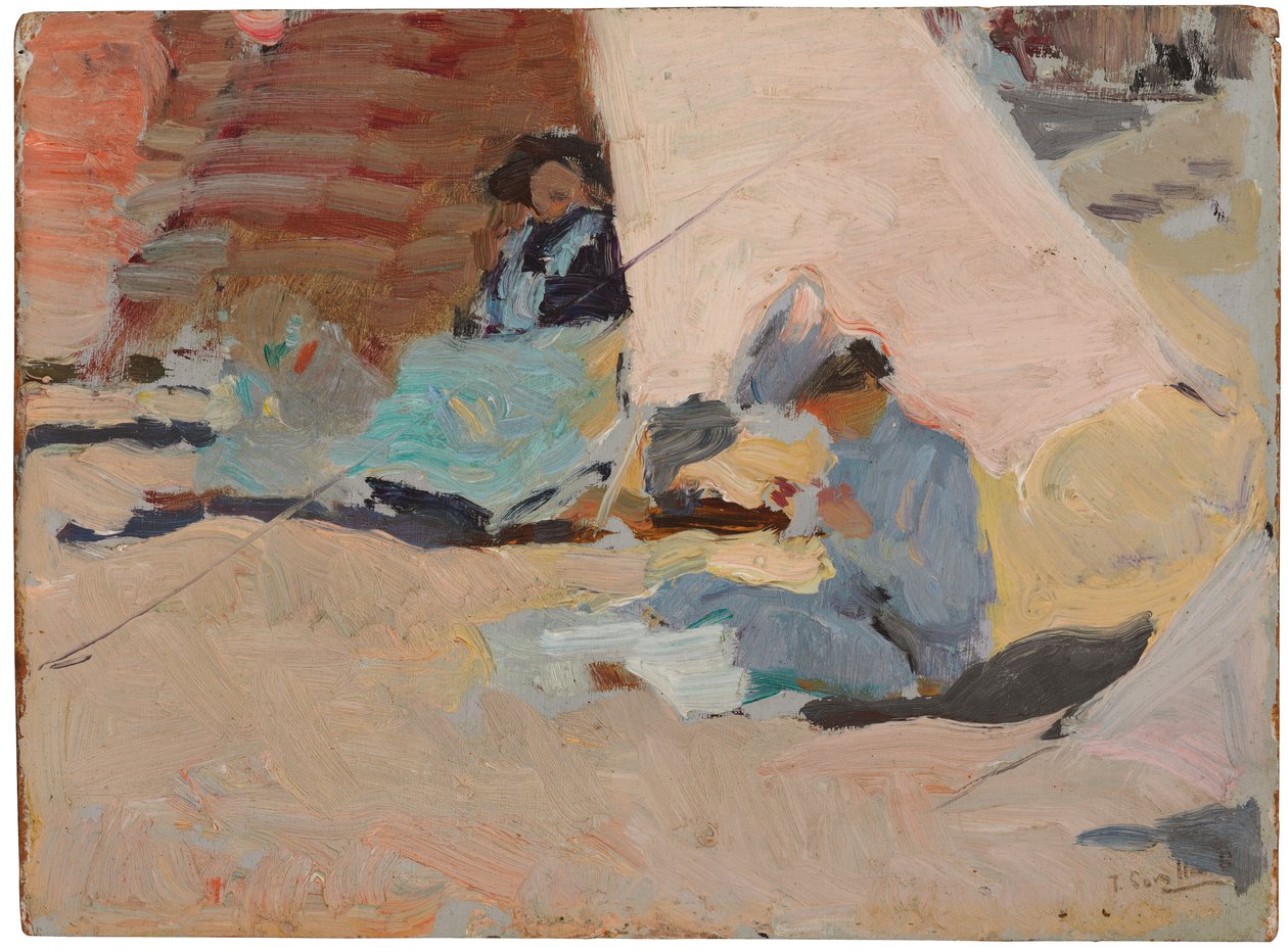 Der Strand, Biarritz von Joaquín Sorolla