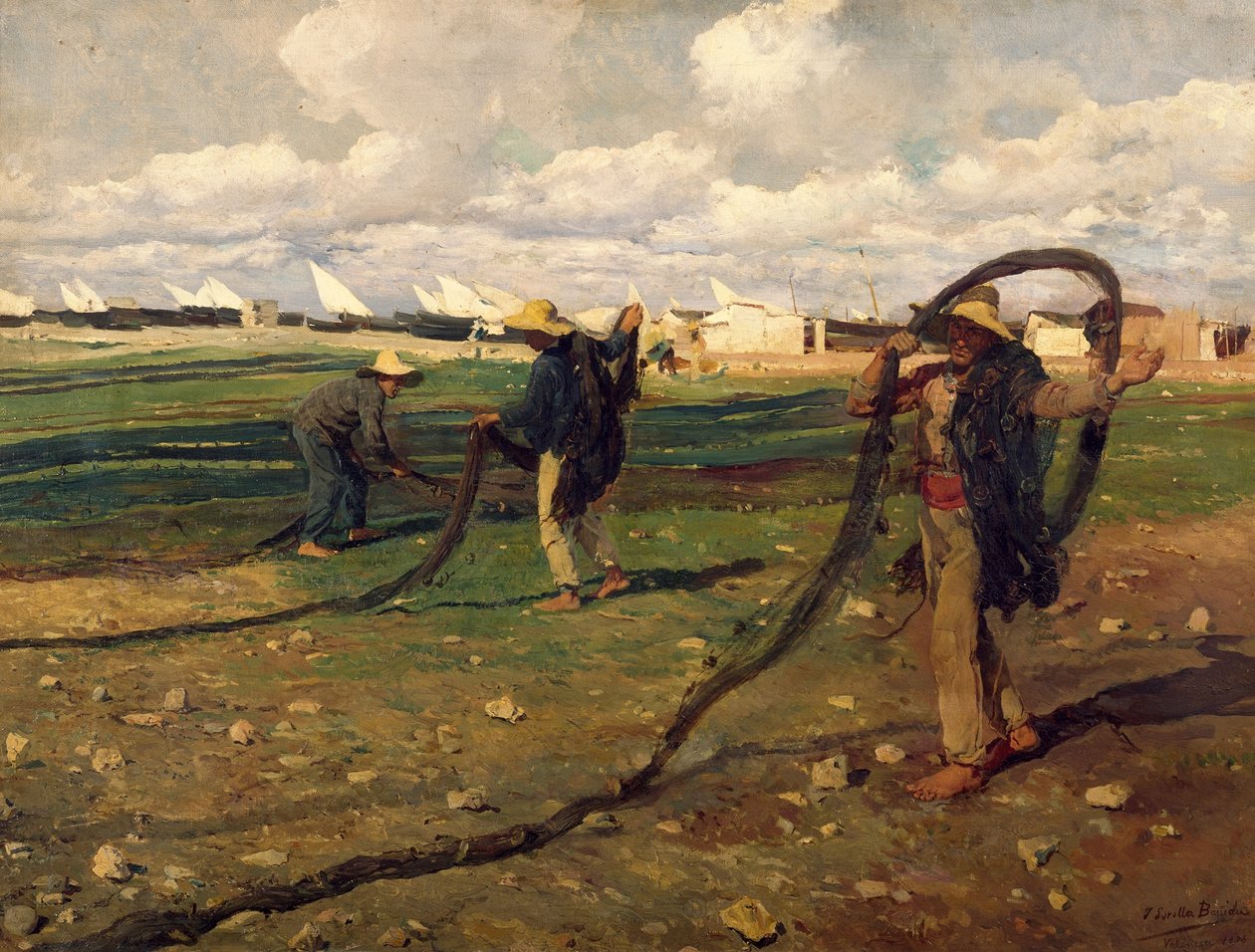 Die Fischer mit ihren Netzen von Joaquín Sorolla