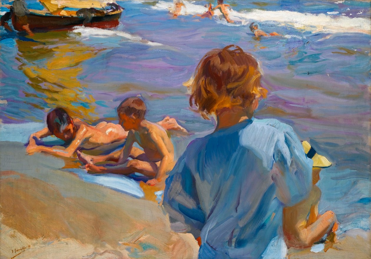 Kinder am Strand, Valencia von Joaquín Sorolla