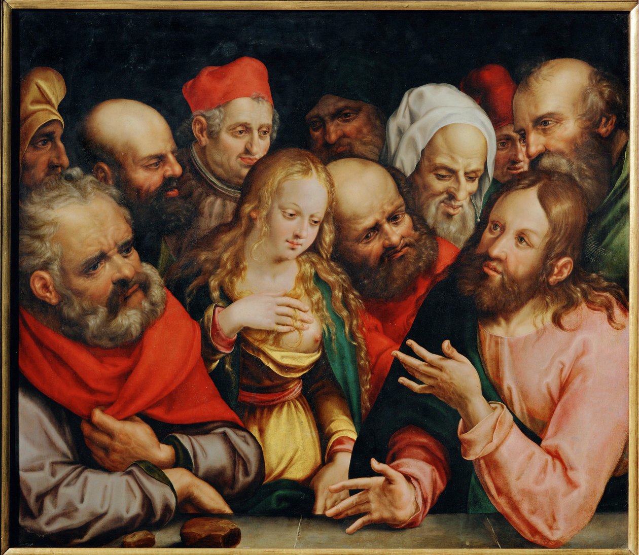 Christus und die Ehebrecherin von Jobst Harrich