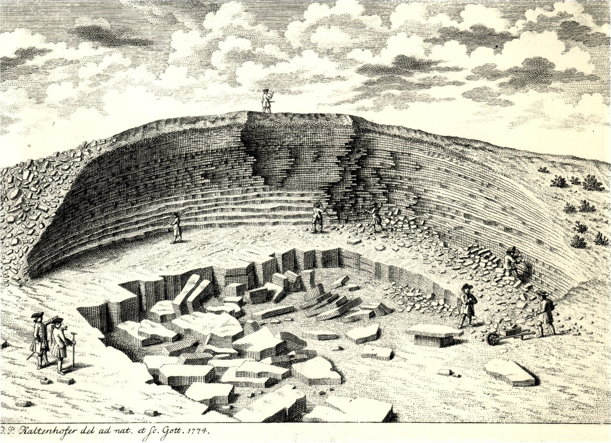 Steinbruch bei Göttingen, Niedersachsen, in der Muschelkalkfolge von Joel Paul Kaltenhofer