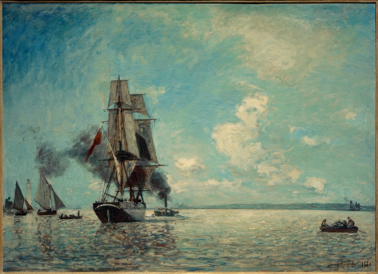 Der Hafen von Honfleur von Johan Barthold Jongkind