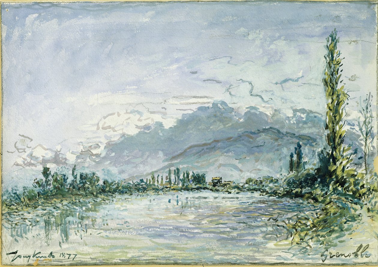 Der Fluss Isère in Grenoble, 1877 von Johan Barthold Jongkind