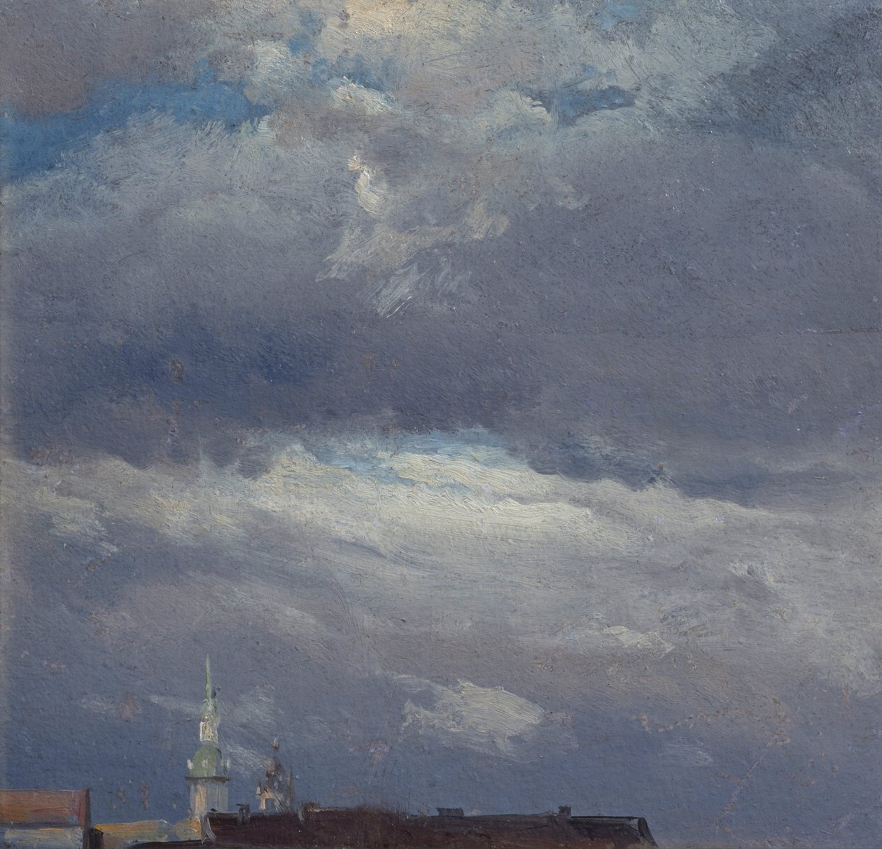 Gewitterwolken über dem Schlossturm von Dresden von Johan Christian Dahl