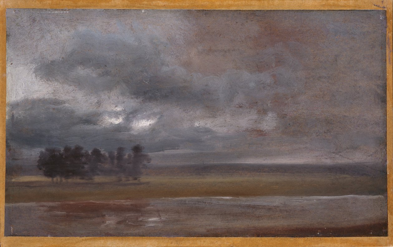 Die Elbe im Regen von Johan Christian Dahl