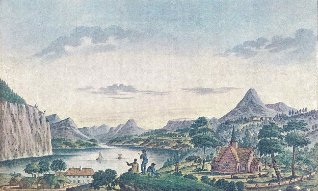 Blick von Stranda Richtung Tafjord/Norddalsfjord von Johan F. L. Dreier