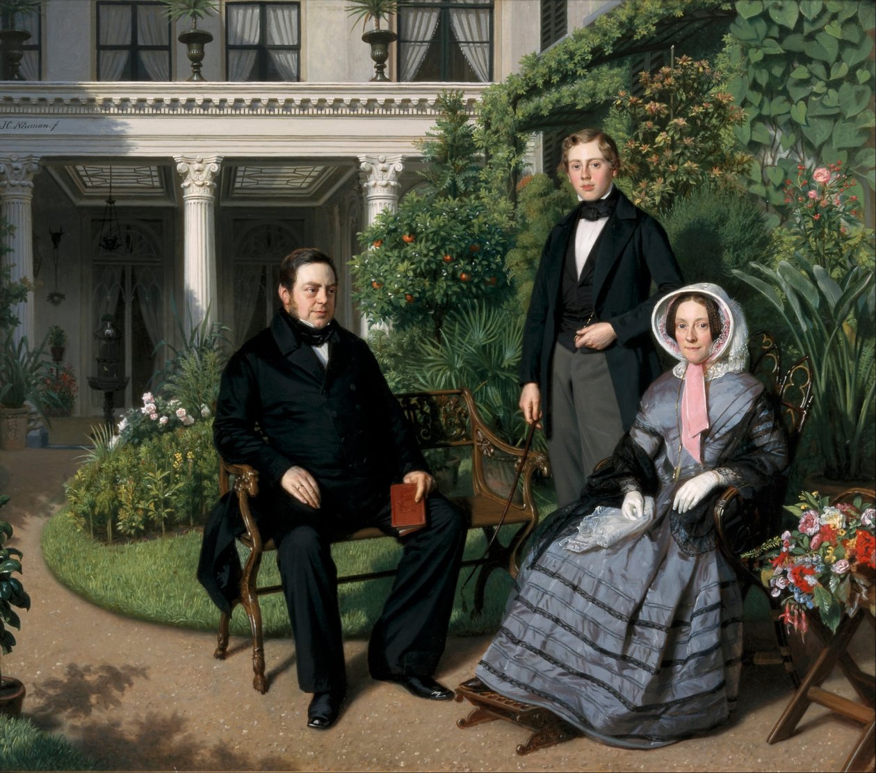 Porträt der Familie Metelerkamp von Johan Heinrich Neuman