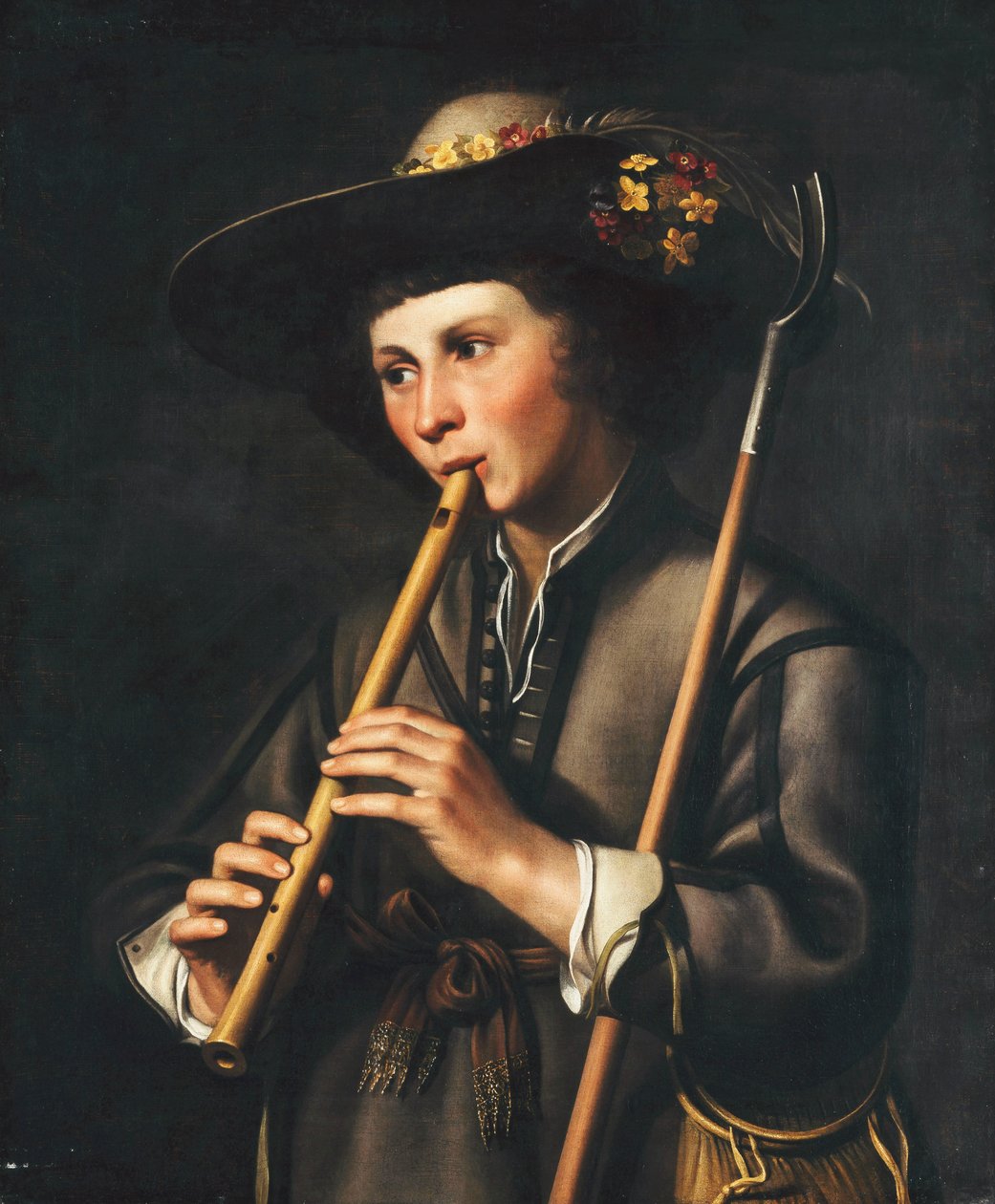 Ein Hirte spielt die Flöte von Johan Baeck