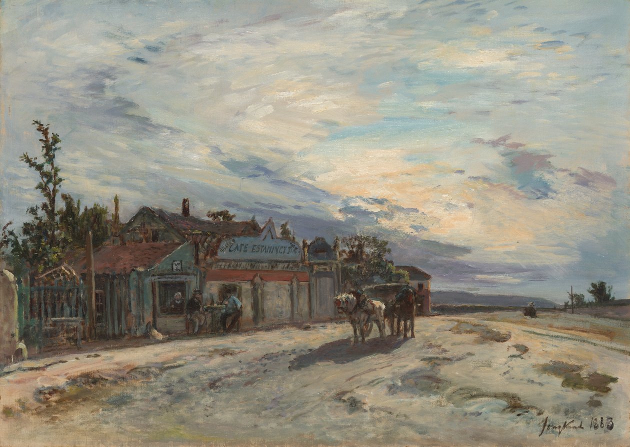 Eine Straßentaverne von Johan Barthold Jongkind