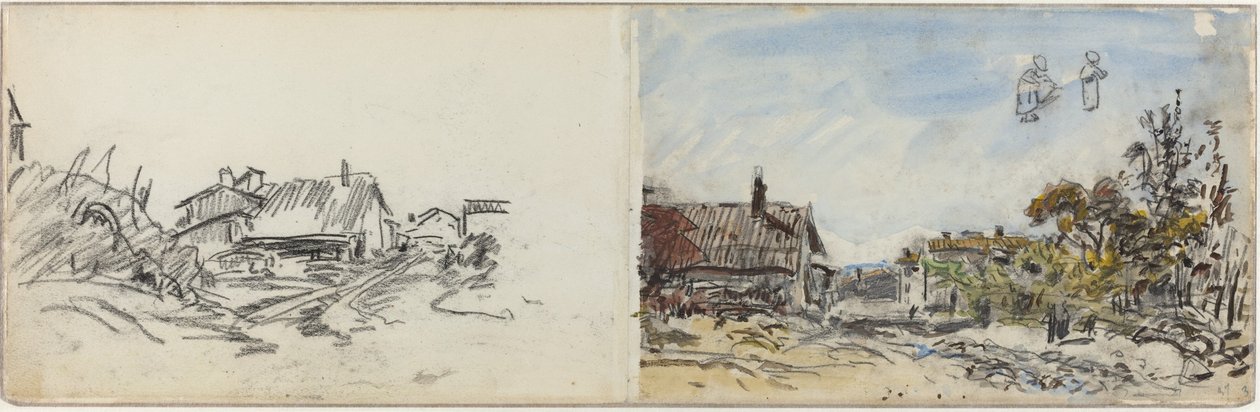 Ein Dorf in der Nähe von Brezins von Johan Barthold Jongkind